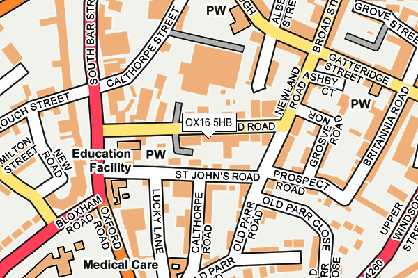 OX16 5HB map - OS OpenMap – Local (Ordnance Survey) OX16 5HB map - OS OpenMap – Local (Ordnance Survey)