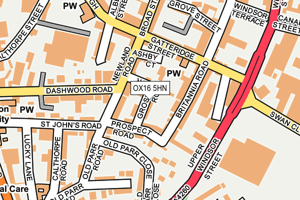 OX16 5HN map - OS OpenMap – Local (Ordnance Survey) OX16 5HN map - OS OpenMap – Local (Ordnance Survey)