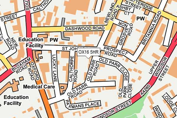 OX16 5HR map - OS OpenMap – Local (Ordnance Survey) OX16 5HR map - OS OpenMap – Local (Ordnance Survey)