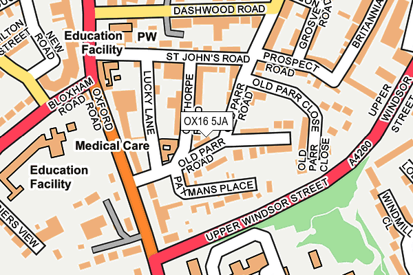 OX16 5JA map - OS OpenMap – Local (Ordnance Survey) OX16 5JA map - OS OpenMap – Local (Ordnance Survey)