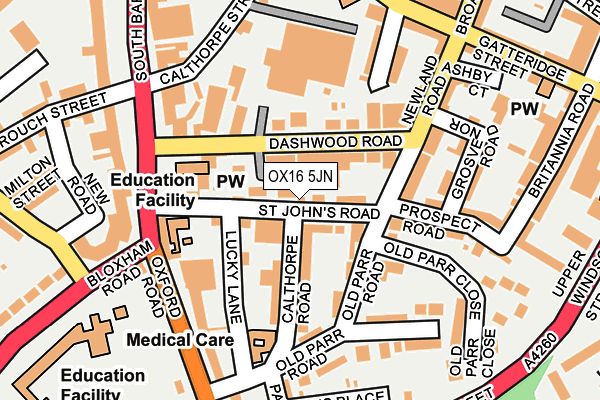 OX16 5JN map - OS OpenMap – Local (Ordnance Survey) OX16 5JN map - OS OpenMap – Local (Ordnance Survey)