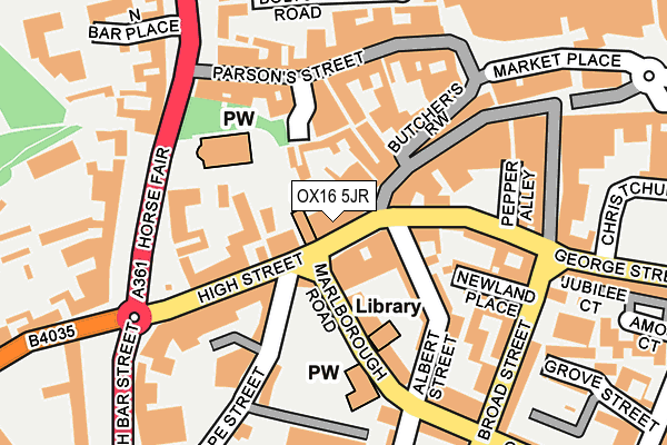 OX16 5JR map - OS OpenMap – Local (Ordnance Survey) OX16 5JR map - OS OpenMap – Local (Ordnance Survey)