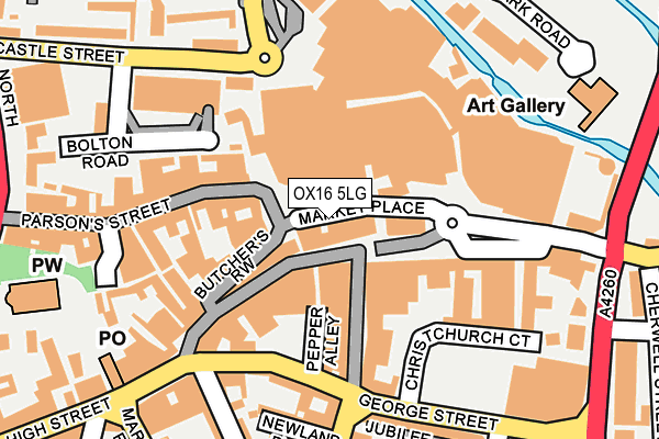 OX16 5LG map - OS OpenMap – Local (Ordnance Survey) OX16 5LG map - OS OpenMap – Local (Ordnance Survey)