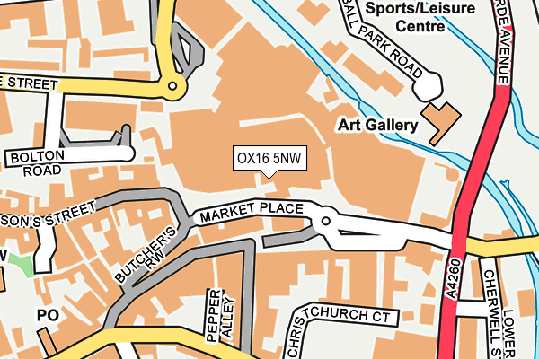 OX16 5NW map - OS OpenMap – Local (Ordnance Survey) OX16 5NW map - OS OpenMap – Local (Ordnance Survey)