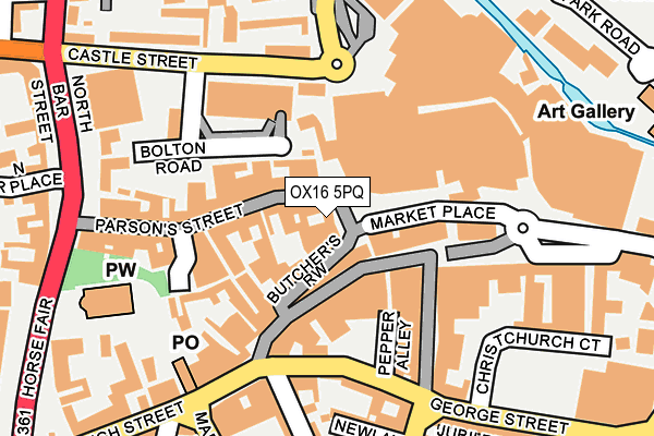 OX16 5PQ map - OS OpenMap – Local (Ordnance Survey) OX16 5PQ map - OS OpenMap – Local (Ordnance Survey)