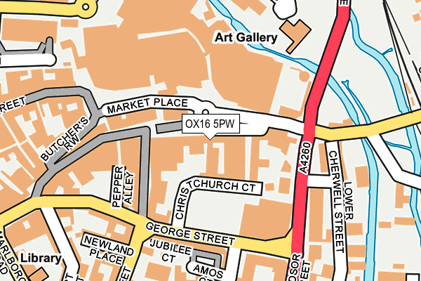 OX16 5PW map - OS OpenMap – Local (Ordnance Survey) OX16 5PW map - OS OpenMap – Local (Ordnance Survey)
