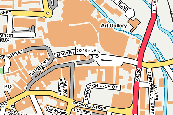 OX16 5QB map - OS OpenMap – Local (Ordnance Survey) OX16 5QB map - OS OpenMap – Local (Ordnance Survey)