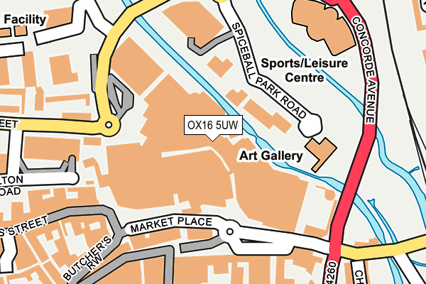 OX16 5UW map - OS OpenMap – Local (Ordnance Survey) OX16 5UW map - OS OpenMap – Local (Ordnance Survey)