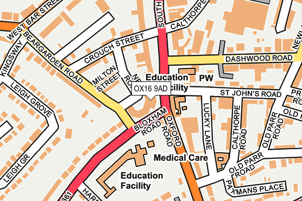 OX16 9AD map - OS OpenMap – Local (Ordnance Survey) OX16 9AD map - OS OpenMap – Local (Ordnance Survey)