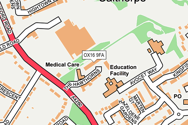 OX16 9FA map - OS OpenMap – Local (Ordnance Survey) OX16 9FA map - OS OpenMap – Local (Ordnance Survey)