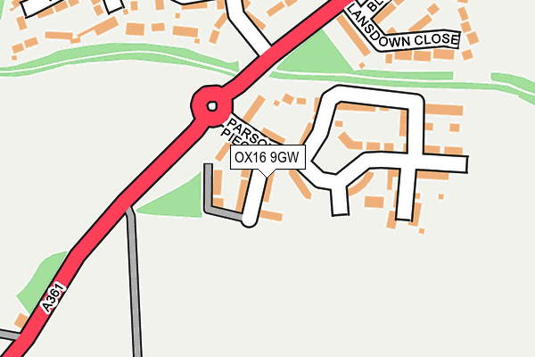 OX16 9GW map - OS OpenMap – Local (Ordnance Survey) OX16 9GW map - OS OpenMap – Local (Ordnance Survey)