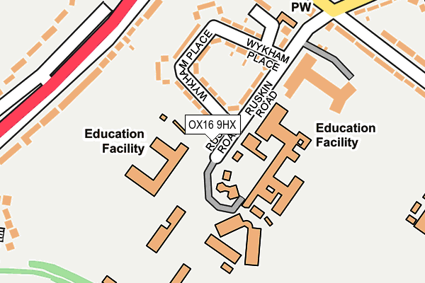 OX16 9HX map - OS OpenMap – Local (Ordnance Survey)
