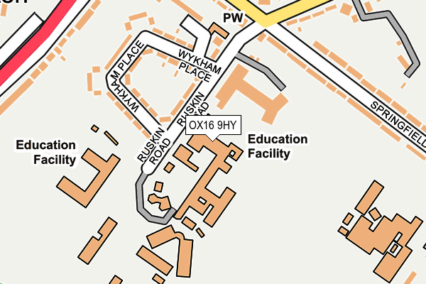 OX16 9HY map - OS OpenMap – Local (Ordnance Survey) OX16 9HY map - OS OpenMap – Local (Ordnance Survey)