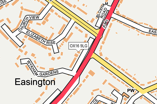 OX16 9LG map - OS OpenMap – Local (Ordnance Survey) OX16 9LG map - OS OpenMap – Local (Ordnance Survey)