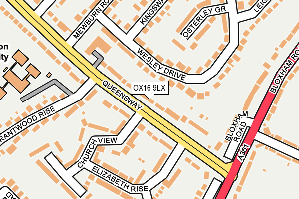 OX16 9LX map - OS OpenMap – Local (Ordnance Survey) OX16 9LX map - OS OpenMap – Local (Ordnance Survey)