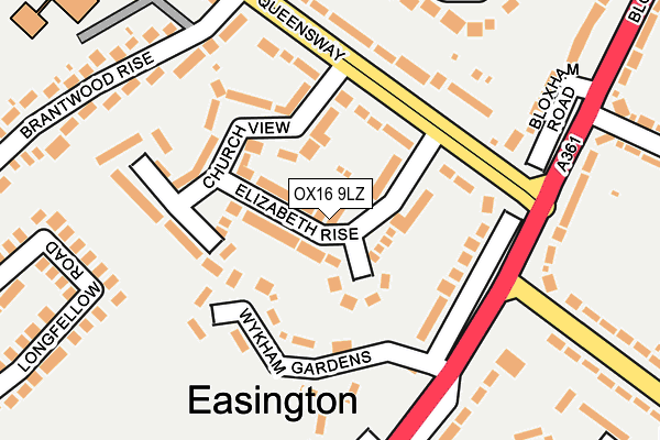 OX16 9LZ map - OS OpenMap – Local (Ordnance Survey) OX16 9LZ map - OS OpenMap – Local (Ordnance Survey)