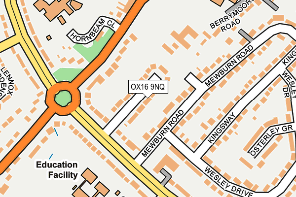 OX16 9NQ map - OS OpenMap – Local (Ordnance Survey) OX16 9NQ map - OS OpenMap – Local (Ordnance Survey)