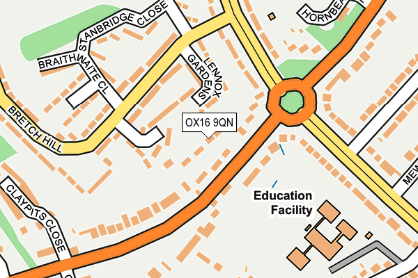 OX16 9QN map - OS OpenMap – Local (Ordnance Survey) OX16 9QN map - OS OpenMap – Local (Ordnance Survey)