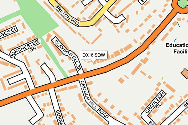 OX16 9QW map - OS OpenMap – Local (Ordnance Survey) OX16 9QW map - OS OpenMap – Local (Ordnance Survey)