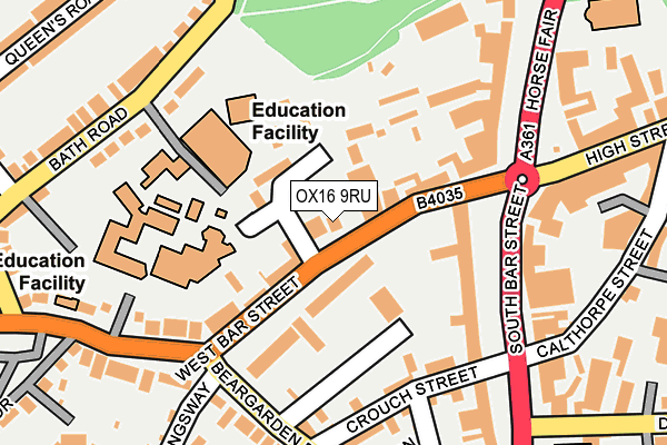 OX16 9RU map - OS OpenMap – Local (Ordnance Survey) OX16 9RU map - OS OpenMap – Local (Ordnance Survey)