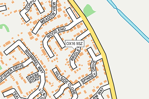 OX16 9SZ map - OS OpenMap – Local (Ordnance Survey) OX16 9SZ map - OS OpenMap – Local (Ordnance Survey)