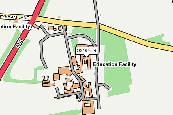 OX16 9UR map - OS OpenMap – Local (Ordnance Survey) OX16 9UR map - OS OpenMap – Local (Ordnance Survey)