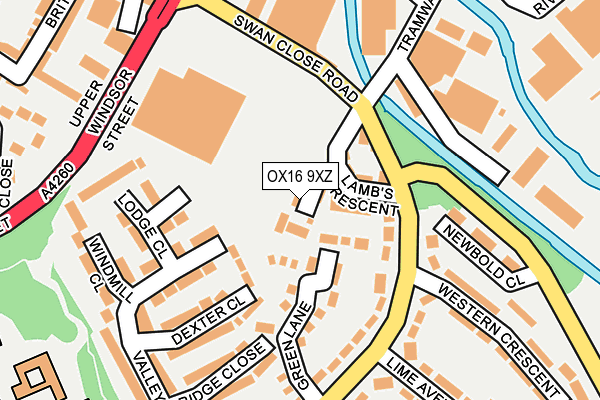 OX16 9XZ map - OS OpenMap – Local (Ordnance Survey) OX16 9XZ map - OS OpenMap – Local (Ordnance Survey)