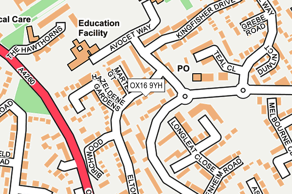 OX16 9YH map - OS OpenMap – Local (Ordnance Survey) OX16 9YH map - OS OpenMap – Local (Ordnance Survey)