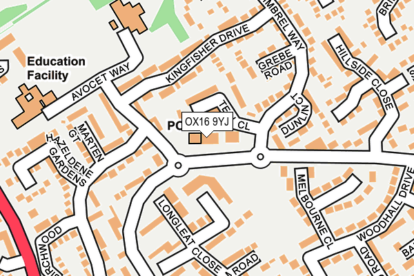 OX16 9YJ map - OS OpenMap – Local (Ordnance Survey) OX16 9YJ map - OS OpenMap – Local (Ordnance Survey)