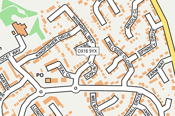 OX16 9YX map - OS OpenMap – Local (Ordnance Survey) OX16 9YX map - OS OpenMap – Local (Ordnance Survey)