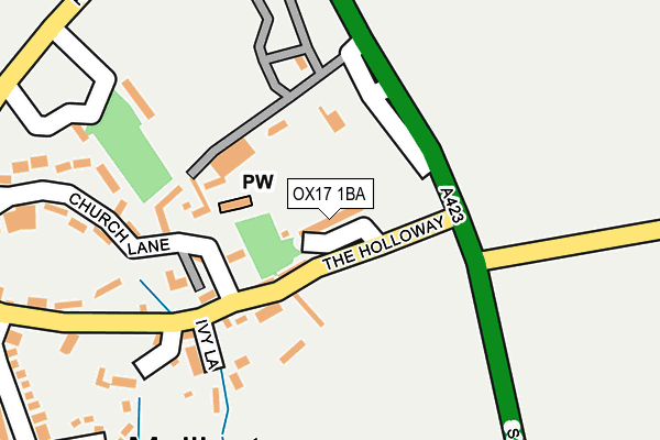 OX17 1BA map - OS OpenMap – Local (Ordnance Survey) OX17 1BA map - OS OpenMap – Local (Ordnance Survey)