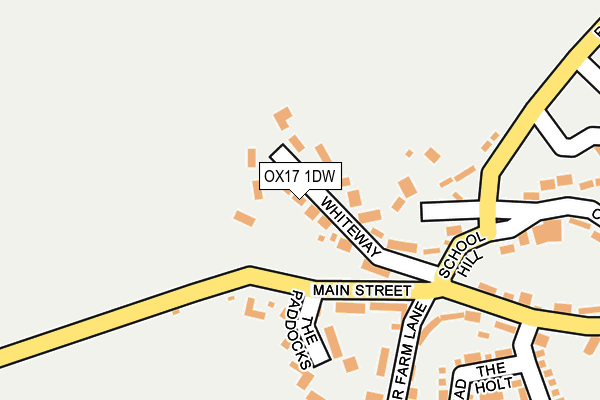 OX17 1DW map - OS OpenMap – Local (Ordnance Survey) OX17 1DW map - OS OpenMap – Local (Ordnance Survey)