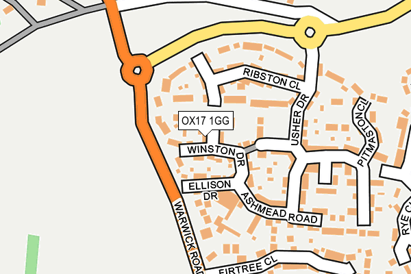 OX17 1GG map - OS OpenMap – Local (Ordnance Survey) OX17 1GG map - OS OpenMap – Local (Ordnance Survey)
