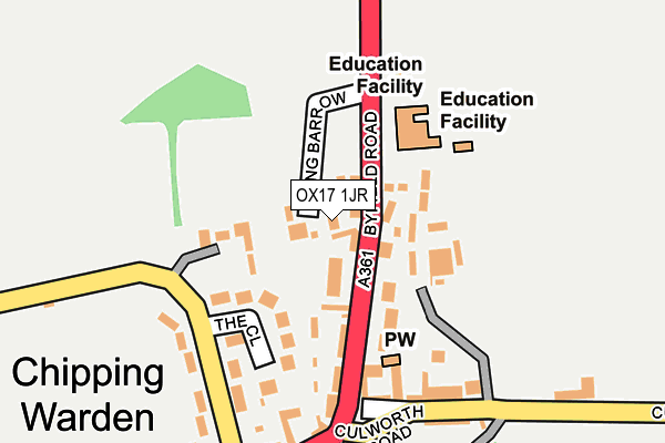 OX17 1JR map - OS OpenMap – Local (Ordnance Survey) OX17 1JR map - OS OpenMap – Local (Ordnance Survey)