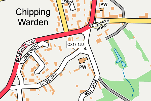OX17 1JU map - OS OpenMap – Local (Ordnance Survey) OX17 1JU map - OS OpenMap – Local (Ordnance Survey)
