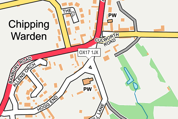 OX17 1JX map - OS OpenMap – Local (Ordnance Survey)