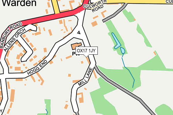 OX17 1JY map - OS OpenMap – Local (Ordnance Survey) OX17 1JY map - OS OpenMap – Local (Ordnance Survey)