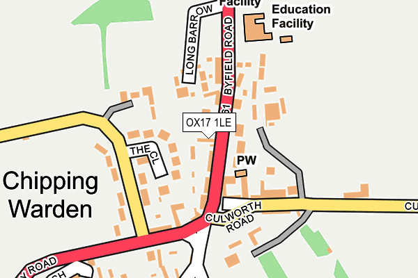 OX17 1LE map - OS OpenMap – Local (Ordnance Survey) OX17 1LE map - OS OpenMap – Local (Ordnance Survey)