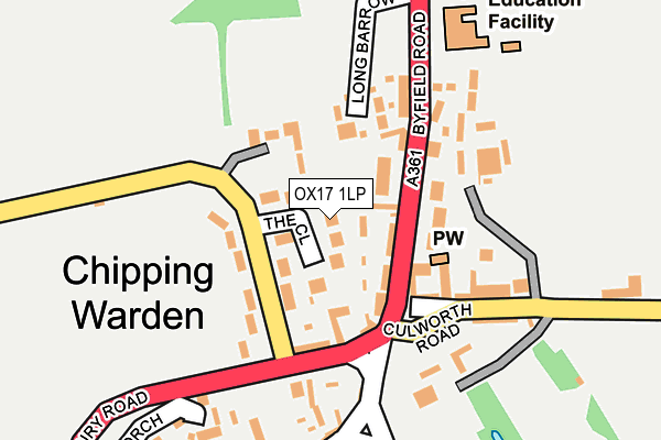 OX17 1LP map - OS OpenMap – Local (Ordnance Survey)