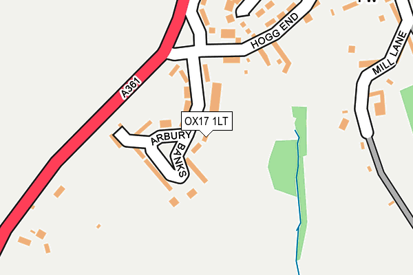 OX17 1LT map - OS OpenMap – Local (Ordnance Survey)