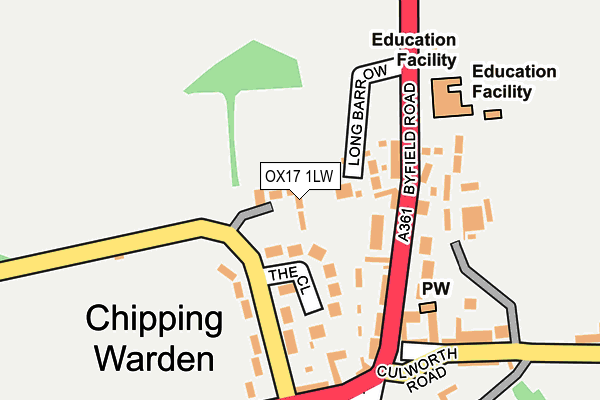 OX17 1LW map - OS OpenMap – Local (Ordnance Survey)