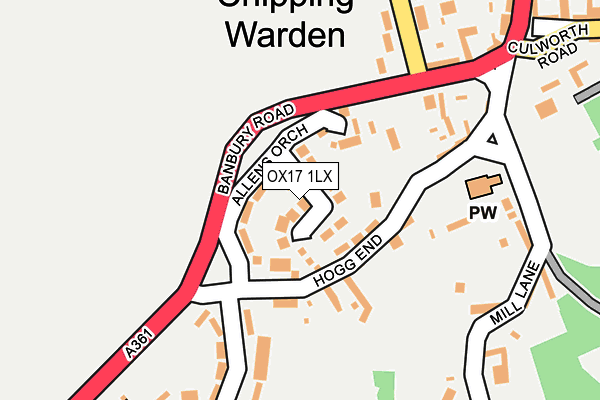 OX17 1LX map - OS OpenMap – Local (Ordnance Survey)