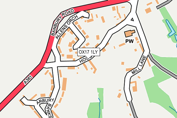 OX17 1LY map - OS OpenMap – Local (Ordnance Survey) OX17 1LY map - OS OpenMap – Local (Ordnance Survey)