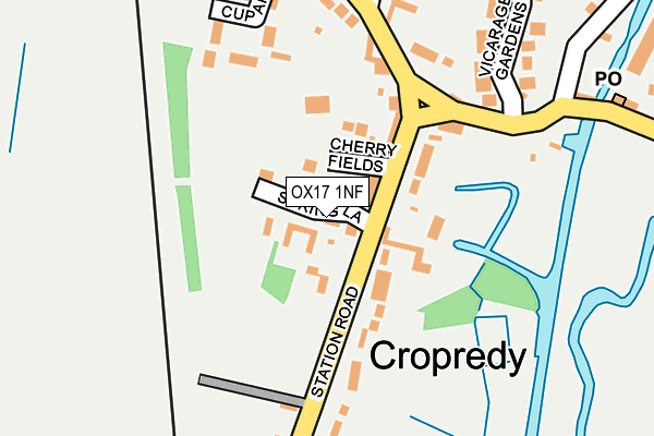 OX17 1NF map - OS OpenMap – Local (Ordnance Survey)