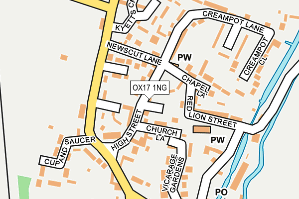 OX17 1NG map - OS OpenMap – Local (Ordnance Survey) OX17 1NG map - OS OpenMap – Local (Ordnance Survey)