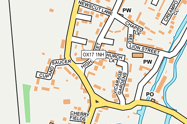 OX17 1NH map - OS OpenMap – Local (Ordnance Survey)