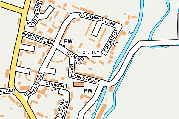 OX17 1NY map - OS OpenMap – Local (Ordnance Survey)