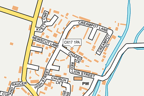 OX17 1PA map - OS OpenMap – Local (Ordnance Survey) OX17 1PA map - OS OpenMap – Local (Ordnance Survey)