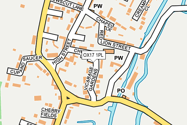 OX17 1PL map - OS OpenMap – Local (Ordnance Survey) OX17 1PL map - OS OpenMap – Local (Ordnance Survey)