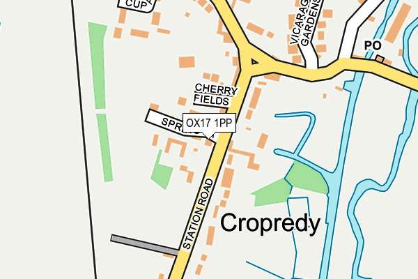 OX17 1PP map - OS OpenMap – Local (Ordnance Survey) OX17 1PP map - OS OpenMap – Local (Ordnance Survey)
